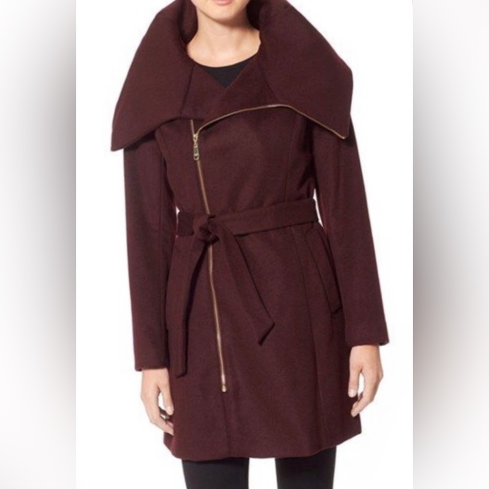 Burgundy Cole Haan Coat